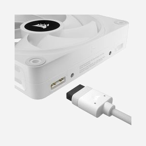 Corsair Kit 3 Ventilateurs PC 120mm Blanc (CO-9051006-WW) 400-2400RPM, 16.44-63.1 CFM, 0.17-3.8 mmH2O, LED RGB, 120x120x25mm - Miniature 3
