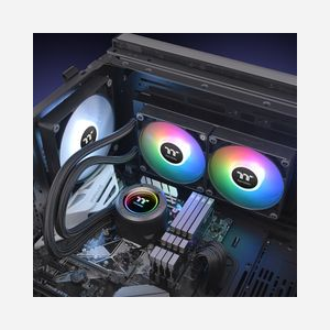 Thermaltake TH240 ARGB - Refroidisseur liquide AIO CPU, radiateur 276mm, 2x120mm ARGB, 500-2000 RPM, 57.05 CFM, sockets Intel/AMD, noir - Miniature 5