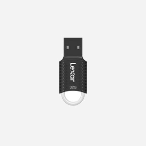 Lexar JumpDrive V40 - Clé USB 32Go Type-A 2.0 Noir/Blanc, Dimensions 44.4x17.9x7.45mm, Poids 2.6g, Température de Fonctionnement 0-60°C