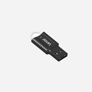 Lexar JumpDrive V40 - Clé USB 32Go Type-A 2.0 Noir/Blanc, Dimensions 44.4x17.9x7.45mm, Poids 2.6g, Température de Fonctionnement 0-60°C - Miniature 2