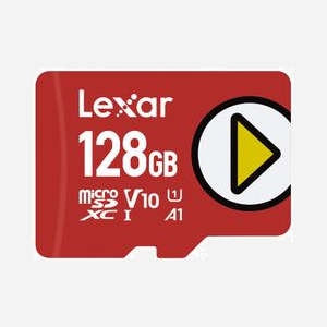 Lexar PLAY microSDXC UHS-I 128 Go Classe 10 (U1/V10/A1) - Vitesse lecture 150 Mo/s - Température d'opération 0-70°C - LMSPLAY128G-BNNNG - Miniature 1