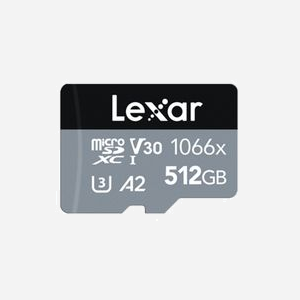 Lexar Professional 1066x MicroSDXC 512 Go UHS-I Classe 10 U3 V30 A2 - Lecture 160 Mo/s, Ecriture 120 Mo/s - Résistant Chocs/Eau/Rayons X - Miniature 1