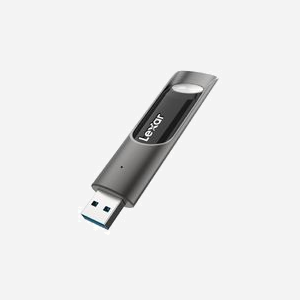 Lexar JumpDrive P30 256 Go USB 3.2 Gen 1 Type-A, Lecture/Écriture 450 Mo/s, Slide, AES 256-bit, Noir/Gris, Boîtier Métal, 78.2x21x11.8mm - Miniature 2