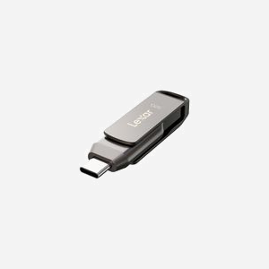 Lexar JumpDrive 32Go USB Type-C 3.2 Gen 1, Vitesse Lecture 130Mo/s, Format Pivotant, Dimensions 60.6x16.2x9.7mm, Gris, Référence LJDD400032G-BNQNG - Miniature 2
