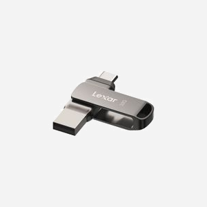 Lexar JumpDrive 32Go USB Type-C 3.2 Gen 1, Vitesse Lecture 130Mo/s, Format Pivotant, Dimensions 60.6x16.2x9.7mm, Gris, Référence LJDD400032G-BNQNG - Miniature 3