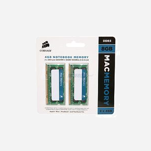 Corsair Mémoire SO-DIMM DDR3 8 Go (2x4 Go) 1333 MHz 204-pin CL9 1.5V pour Ordinateur Portable - Compatible macOS - CMSA8GX3M2A1333C9 - Miniature 2