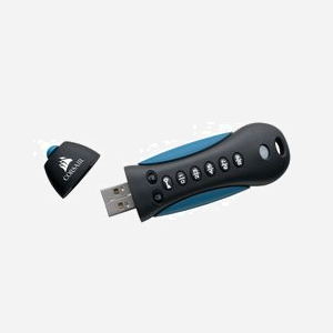 Corsair Padlock 3 64GB USB Type-A 3.2 Gen 1 (3.1 Gen 1) Noir/Bleu - Mémoire Flash 64 Go, Format Casquette, Protection par Mot de Passe, 150g - Miniature 3