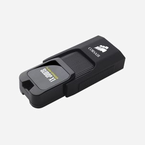 Corsair Voyager Slider X1 64GB USB 3.2 Gen 1 Type-A - Lecteur Flash 64 Go, Vitesse Lecture 130 Mo/s, Format Slide, Compatible Windows/macOS/Linux, Noir - Miniature 1