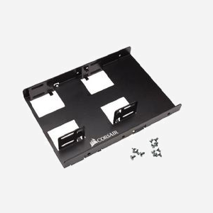 Support Corsair CSSD-BRKT2 pour 2 SSD 2.5" en baie 3.5" Aluminium Noir - Dimensions 101.6 x 147 x 24.3 mm - Référence CSSD-BRKT2