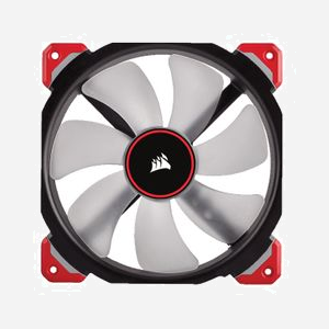 Corsair Air ML140 Pro 140mm PWM Ventilateur Boitier PC, Lévitation Magnétique, 400-2000 RPM, 16-37 dB, 20-100 CFM, LED Rouge, 140x140x25mm