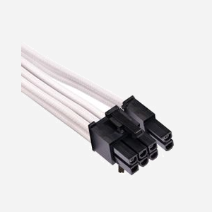 Câble d'alimentation interne Corsair CP-8920252, 0.65m, Connecteur 1: PCI-E (8-pin) mâle, Connecteur 2: 2x PCI-E (6+2 pin) mâle, Blanc - Miniature 2