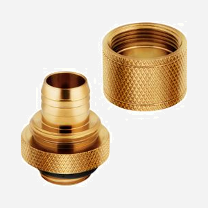 Corsair CX-9051007-WW Raccord pour refroidissement liquide, laiton, couleur or, pack de 4 Compression Fittings, compatible systèmes watercooling. - Miniature 2