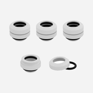 Corsair Hydro X Series CX-9052006-WW : Kit de 4 raccords Hardline 12mm, filetage 1/4", laiton blanc, pour système de refroidissement liquide - Miniature 3