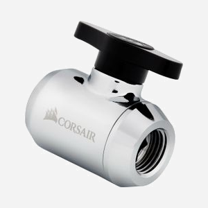 Raccord Corsair CX-9055020-WW pour refroidissement liquide, filetage 1/4", laiton chromé, compatible watercooling custom - Miniature 1