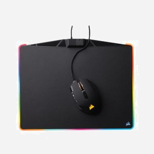 Corsair MM800 RGB Polaris - Tapis de Souris Gaming Noir 350x260x5mm, Surface Micro-Texturée, 15 Zones RGB, Port USB 2.0, Base Antidérapante - Miniature 3