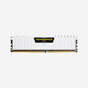 Corsair Vengeance LPX 16GB (2x8GB) DDR4 3200MHz CL16 DIMM 288-Pin Blanc, radiateur aluminium, XMP 2.0, 1.2V/1.35V, CMK16GX4M2B3200C16W - Miniature 3