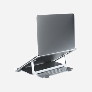 Cooler Master ErgoStand Air Argent - Support Notebook 10"-15.6" Aluminium/Caoutchouc - 5 Niveaux Hauteur - Charge Max 20kg - Pliable 215x298x17mm - Miniature 4