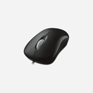 Souris Microsoft 4YH-00007 Optique USB Type-A 800 DPI Ambidextre, 3 Boutons Programmables, Câble 1.83m, Compatible Windows/macOS, Noir - Miniature 3