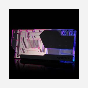 Phanteks Glacier G40 Refroidisseur Eau + Plaque Arrière pour RTX 4090 AORUS/GAMING OC, Acrylique/Cuivre Noir/Transparent, 353.2x190x70mm - Miniature 2