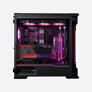 Phanteks Glacier G40 Refroidisseur Eau + Plaque Arrière pour RTX 4090 AORUS/GAMING OC, Acrylique/Cuivre Noir/Transparent, 353.2x190x70mm - Miniature 4