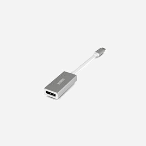 Urban Factory AUD01UF : Adaptateur USB Type-C vers DisplayPort, Gris/Blanc, 23x160x11mm, Conforme CE/RoHS