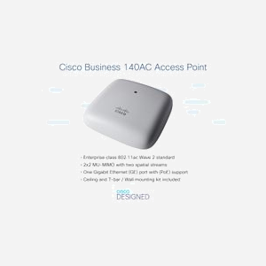 Cisco CBW140AC Point d'accès Wi-Fi 867 Mbit/s, Double Bande 2.4/5 GHz, Ethernet Gigabit PoE, WPA3, Antenne Interne 4 dBi, 2x2 MIMO - Miniature 4