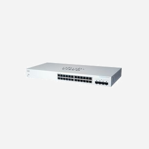 Cisco CBS220-24T-4G Switch Gigabit Ethernet L2 Géré 24 ports RJ-45 + 4 SFP, 56 Gbit/s, 8192 MAC, VLAN, QoS, SNMP, Blanc, Format 1U