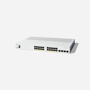 Cisco Catalyst C1200-24P-4G Commutateur manageable L2 Gigabit Ethernet 28 ports RJ-45 + 4 SFP, PoE 195W, 56 Gbit/s, QoS, CLI, 1U