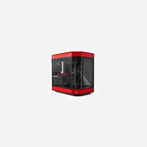 HYTE Y60 Midi Tower PC Noir/Rouge (CS-HYTE-Y60-BR): ATX/EATX/ITX/micro ATX, 2x3.5", 4x2.5", Vent. arrière 120mm, USB 3.2 Gen 1/Gen 2, Filtre anti-poussière - Miniature 1