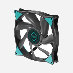 Iceberg Thermal IceGALE 14cm : Ventilateur Noir pour Boitier PC, 500-1600 RPM, 96 CFM, 2.65 mmH2O, Roulement FDB, PWM 4-Pin, 12V, 140x140x25mm - Miniature 2