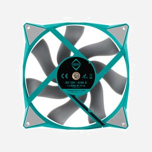 Iceberg Thermal IceGALE Xtra 140mm Ventilateur PC Bleu - 14cm, 500-2500 RPM, 169 CFM, 47dB, 4.7 mmH2O, Roulement à billes double, 4-Pin PWM - Miniature 3