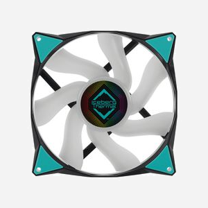 Iceberg Thermal IceGALE ARGB 140mm - Ventilateur Boîtier PC 14cm, 500-1600 RPM, 96 CFM, 2.65 mmH2O, Roulement à Billes Double, 4-Pin PWM, Noir - Miniature 1