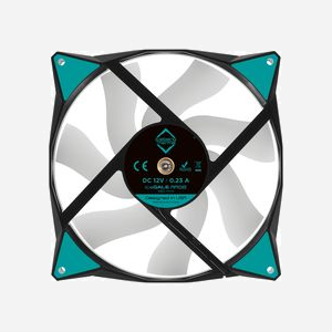 Iceberg Thermal IceGALE ARGB 140mm - Ventilateur Boîtier PC 14cm, 500-1600 RPM, 96 CFM, 2.65 mmH2O, Roulement à Billes Double, 4-Pin PWM, Noir - Miniature 3