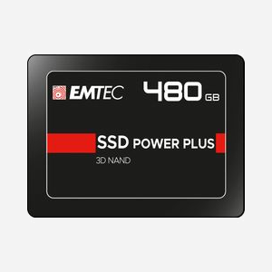 Emtec SSD X150 Power Plus 480Go, 2.5" SATA III 6Gbit/s, Lecture 520Mo/s, Écriture 500Mo/s, Support S.M.A.R.T. & TRIM, MTBF 2000000h - Miniature 2