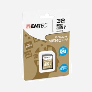 Emtec ECMSD32GHC10GP : Carte mémoire SDHC 32 Go Classe 10, lecture 85 Mo/s, écriture 21 Mo/s, Noir/Marron - Miniature 2