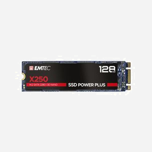 Emtec X250 128Go SSD M.2 SATA III 3D NAND, Lecture 520 Mo/s, Écriture 500 Mo/s, 22x80mm, Support S.M.A.R.T. et TRIM, MTBF 2000000h - Miniature 1