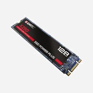 Emtec X250 128Go SSD M.2 SATA III 3D NAND, Lecture 520 Mo/s, Écriture 500 Mo/s, 22x80mm, Support S.M.A.R.T. et TRIM, MTBF 2000000h - Miniature 2