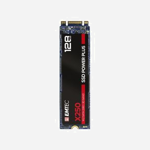 Emtec X250 128Go SSD M.2 SATA III 3D NAND, Lecture 520 Mo/s, Écriture 500 Mo/s, 22x80mm, Support S.M.A.R.T. et TRIM, MTBF 2000000h - Miniature 4