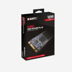 Emtec X250 128Go SSD M.2 SATA III 3D NAND, Lecture 520 Mo/s, Écriture 500 Mo/s, 22x80mm, Support S.M.A.R.T. et TRIM, MTBF 2000000h - Miniature 5