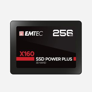 Emtec X160 SSD 256 Go 2.5" SATA III QLC 3D NAND, Lecture 520 Mo/s, Écriture 500 Mo/s, Dimensions 69.8x7x100mm, Support S.M.A.R.T. et TRIM