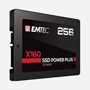 Emtec X160 SSD 256 Go 2.5" SATA III QLC 3D NAND, Lecture 520 Mo/s, Écriture 500 Mo/s, Dimensions 69.8x7x100mm, Support S.M.A.R.T. et TRIM - Miniature 2