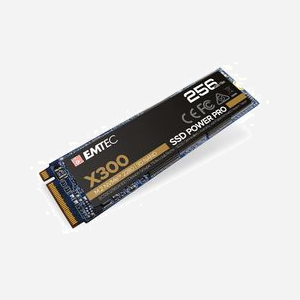 Emtec X300 SSD 256 Go M.2 PCIe 3.0 NVMe 3D NAND, Lecture 1700 Mo/s, Ecriture 1000 Mo/s, 22x80mm pour PC/Ordinateur Portable