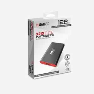 Emtec X210 Elite SSD Externe 128 Go USB Type-C 3.2 Gen 2 Boîtier Aluminium, Résistant Chocs/Vibrations, Compatible Windows/macOS/Linux - Miniature 4