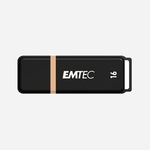 Emtec K100 - Clé USB 16 Go USB Type-A 2.0 - Compatible Windows/macOS/Linux - Boîtier plastique noir/multicolore - Dimensions 54x12x6mm - Miniature 2