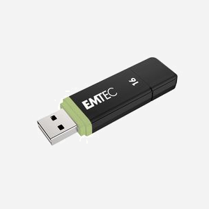 Emtec K100 - Clé USB 16 Go USB Type-A 2.0 - Compatible Windows/macOS/Linux - Boîtier plastique noir/multicolore - Dimensions 54x12x6mm - Miniature 4
