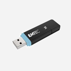 Emtec K100 - Clé USB 16 Go USB Type-A 2.0 - Compatible Windows/macOS/Linux - Boîtier plastique noir/multicolore - Dimensions 54x12x6mm - Miniature 5