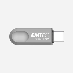 Emtec D280 Dual 32 Go USB Type-A/Type-C 3.2 Gen 1 Argent - Compatible Windows, macOS, Linux - Format Pivotant - ECMMD32GD283 - Miniature 2