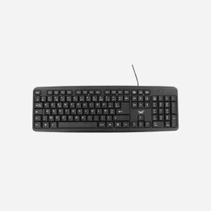T'nB KBSUBK Clavier USB AZERTY Français Noir - Taille Réelle, Membrane, Connectivité USB, Compatible Universel - Dimensions 447x138x20mm - Miniature 1