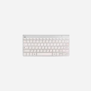 T'nB KBBTPC1 Clavier Bluetooth Compact 78 touches Aluminium Blanc Compatible PC Tablette et Appareils Bluetooth Indicateur Batterie