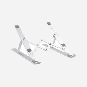 T'nB NBSTANDALU Support Aluminium Argent pour Notebook/Tablette jusqu'à 17" (43.2cm) - Dimensions 238x115x160mm, Pliable, Poids 254g